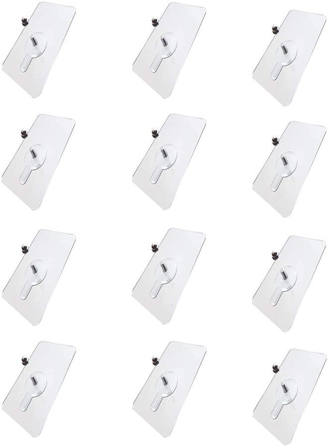 VAVSU Transparent Self Adhesive Screw | Nail-Free Traceless Wall Mounted Hooks | Punch-Free Heavy Duty Sticker Hooks for Bathroom, Kitchen, Picture & Photo Frame Hanging | Pack of 10 - Image 1